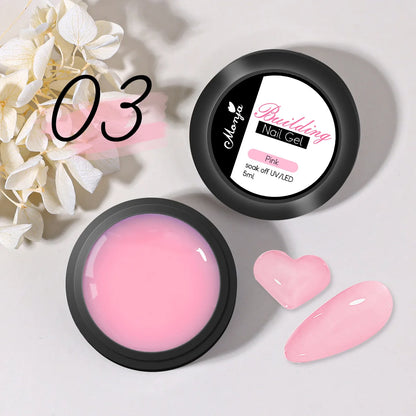 Clear Non-Stick Nail Extension Gel - 3D Sculpting Milky Jelly UVLED Hard Gel - ZOOMNSTORE