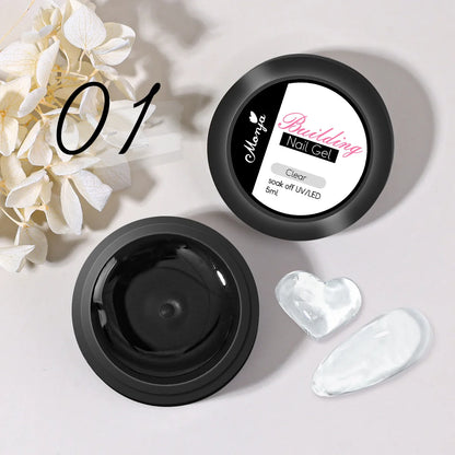 Clear Non-Stick Nail Extension Gel - 3D Sculpting Milky Jelly UVLED Hard Gel - ZOOMNSTORE
