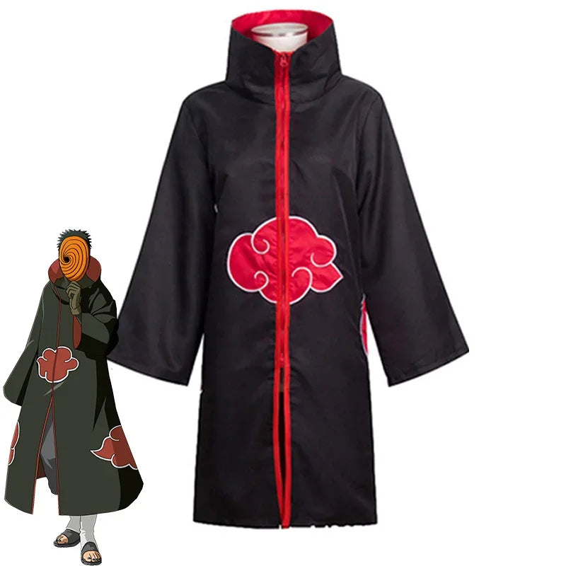 Naruto Tobi Obito Cosplay Costume Akatsuki Long Sleeve Cloak Halloween Carnival Funny Adult Cosplay Costume - ZOOMNSTORE