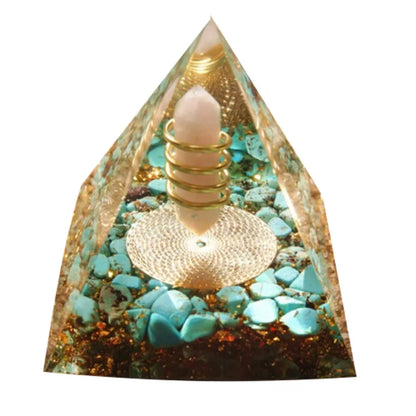 Natural Crystal Energy Pyramids - Handmade EMF Protection Healing Stones for Yoga Meditation - ZOOMNSTORE