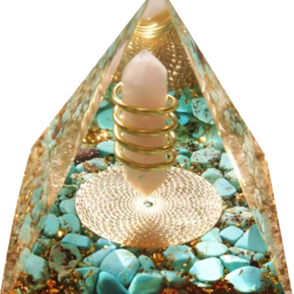 Natural Crystal Energy Pyramids - Handmade EMF Protection Healing Stones for Yoga Meditation - ZOOMNSTORE