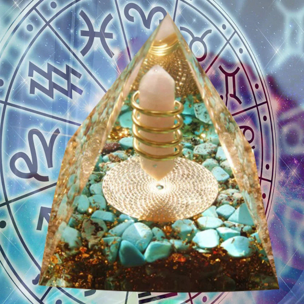 Natural Crystal Energy Pyramids - Handmade EMF Protection Healing Stones for Yoga Meditation - ZOOMNSTORE