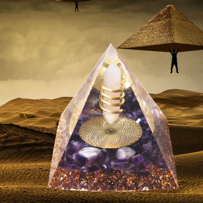 Natural Crystal Energy Pyramids - Handmade EMF Protection Healing Stones for Yoga Meditation - ZOOMNSTORE