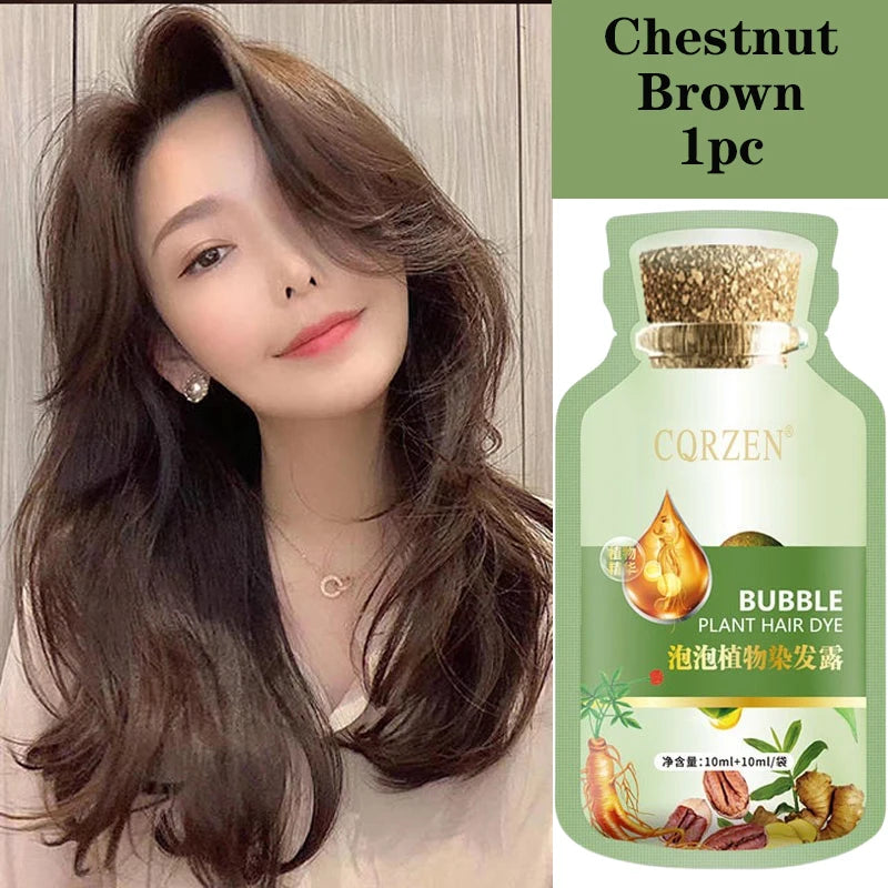 Natural Herbal Hair Dye Shampoo - Gray Coverage  Hair Care Treatment - ZOOMNSTORE