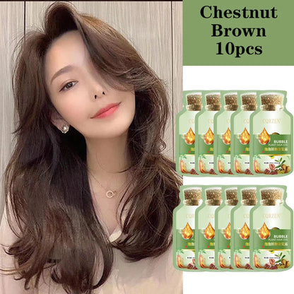 Natural Herbal Hair Dye Shampoo - Gray Coverage  Hair Care Treatment - ZOOMNSTORE