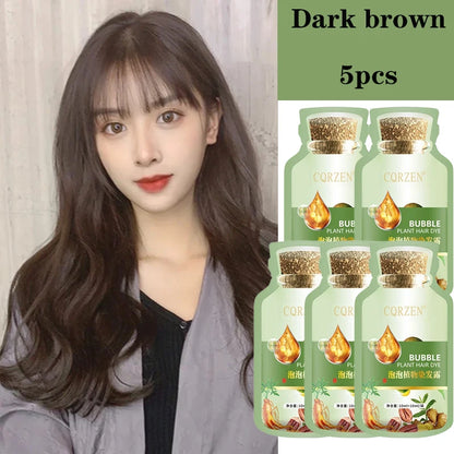 Natural Herbal Hair Dye Shampoo - Gray Coverage  Hair Care Treatment - ZOOMNSTORE