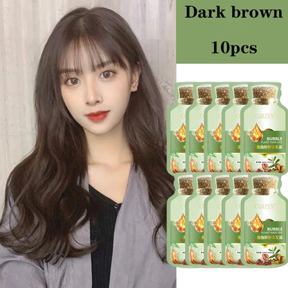 Natural Herbal Hair Dye Shampoo - Gray Coverage  Hair Care Treatment - ZOOMNSTORE