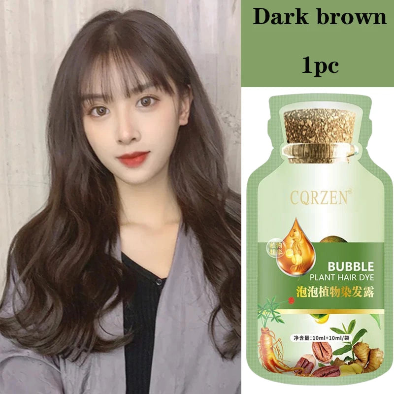Natural Herbal Hair Dye Shampoo - Gray Coverage  Hair Care Treatment - ZOOMNSTORE