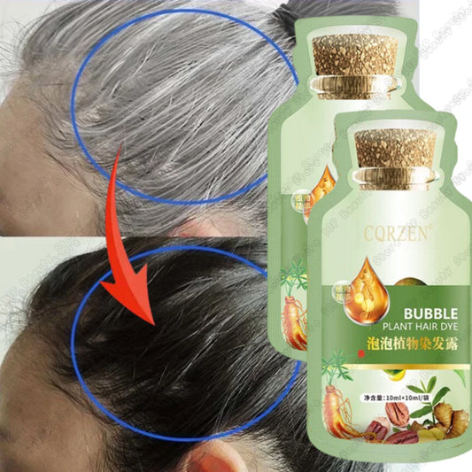 Natural Herbal Hair Dye Shampoo - Quick Color Change for Men  Women - ZOOMNSTORE