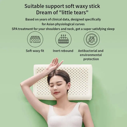 Natural Latex Pillow - Thai Latex Foam Memory Foam Pillow for Cervical Support - ZOOMNSTORE