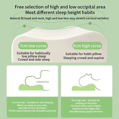 Natural Latex Pillow - Thai Latex Foam Memory Foam Pillow for Cervical Support - ZOOMNSTORE