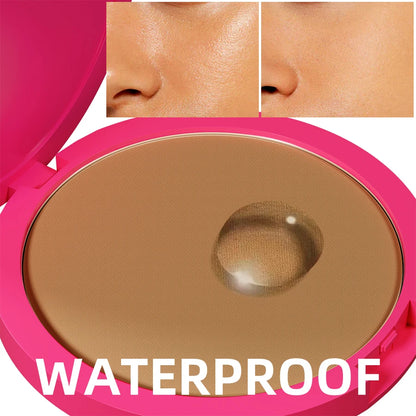 Natural Matte Pressed Powder Foundation - Oil Control  Brightening Face Base - ZOOMNSTORE