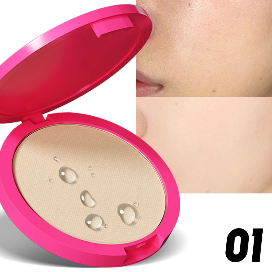 Natural Matte Pressed Powder Foundation - Oil Control  Brightening Face Base - ZOOMNSTORE