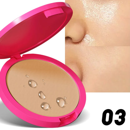 Natural Matte Pressed Powder Foundation - Oil Control  Brightening Face Base - ZOOMNSTORE
