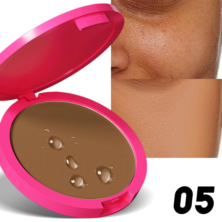 Natural Matte Pressed Powder Foundation - Oil Control  Brightening Face Base - ZOOMNSTORE