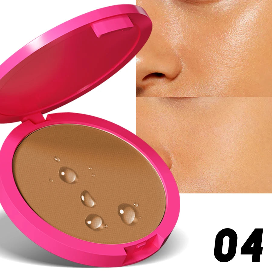 Natural Matte Pressed Powder Foundation - Oil Control  Brightening Face Base - ZOOMNSTORE