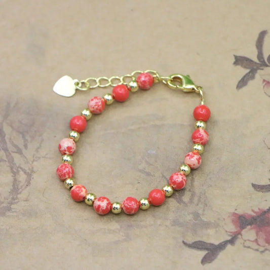 Natural Stone Bead Bracelet for Girls - High Quality Lobster Clasp Jewelry Gift - ZOOMNSTORE