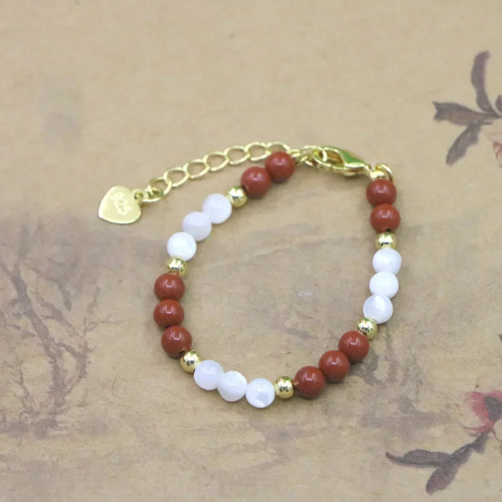 Natural Stone Bead Bracelet for Girls - High Quality Lobster Clasp Jewelry Gift - ZOOMNSTORE