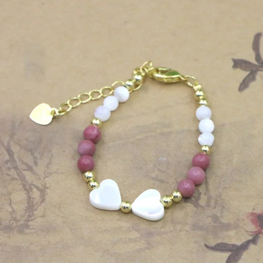 Natural Stone Bead Bracelet for Girls - High Quality Lobster Clasp Jewelry Gift - ZOOMNSTORE
