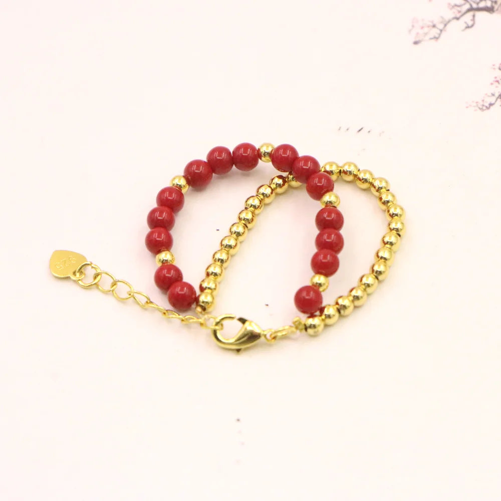 Natural Stone Bead Bracelet for Girls - Fashion Jewelry with Lobster Clasp Perfect Gift for Yoga Christmas and Weddings - ZOOMNSTORE