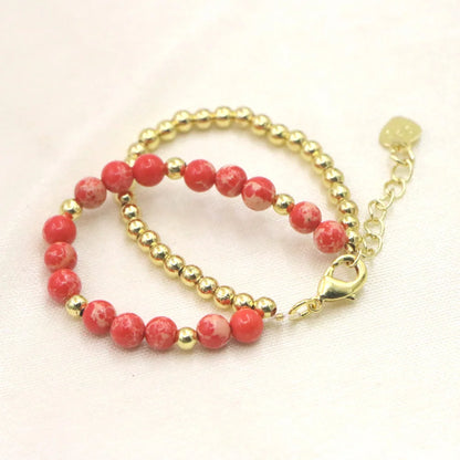 Natural Stone Bead Bracelet for Girls - Fashion Jewelry with Lobster Clasp Perfect Gift for Yoga Christmas and Weddings - ZOOMNSTORE