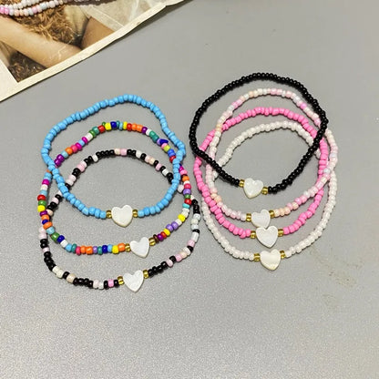 Nature Shell Love Heart Bracelet - Handmade Jewelry for Girls and Women Cute Romantic Gift - ZOOMNSTORE
