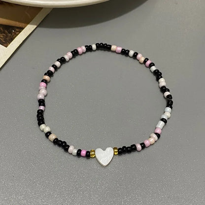 Nature Shell Love Heart Bracelet - Handmade Jewelry for Girls and Women Cute Romantic Gift - ZOOMNSTORE