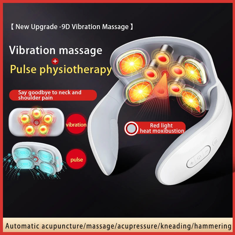 Neck Massage Device – Portable Shoulder Massager with Heating Compress & Vibration - ZOOMNSTORE