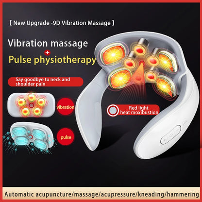 Neck Massage Device – Portable Shoulder Massager with Heating Compress & Vibration - ZOOMNSTORE