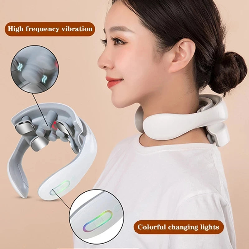 Neck Massage Device – Portable Shoulder Massager with Heating Compress & Vibration - ZOOMNSTORE