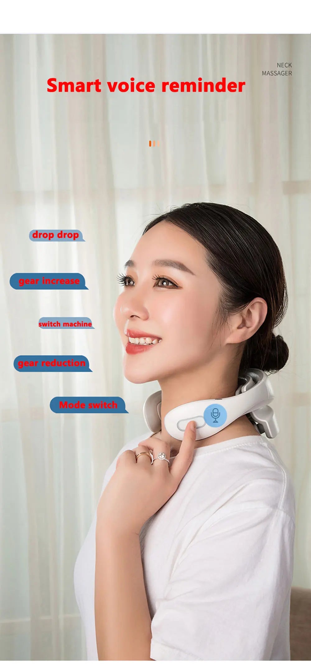 Neck Massage Device – Portable Shoulder Massager with Heating Compress & Vibration - ZOOMNSTORE