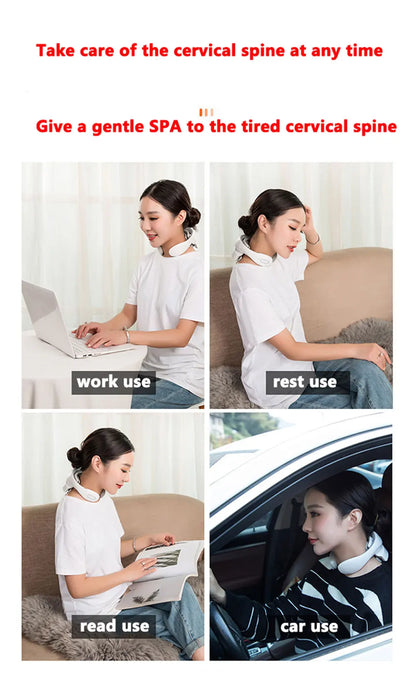 Neck Massage Device – Portable Shoulder Massager with Heating Compress & Vibration - ZOOMNSTORE