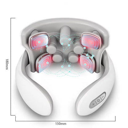 Neck Massage Device – Portable Shoulder Massager with Heating Compress & Vibration - ZOOMNSTORE