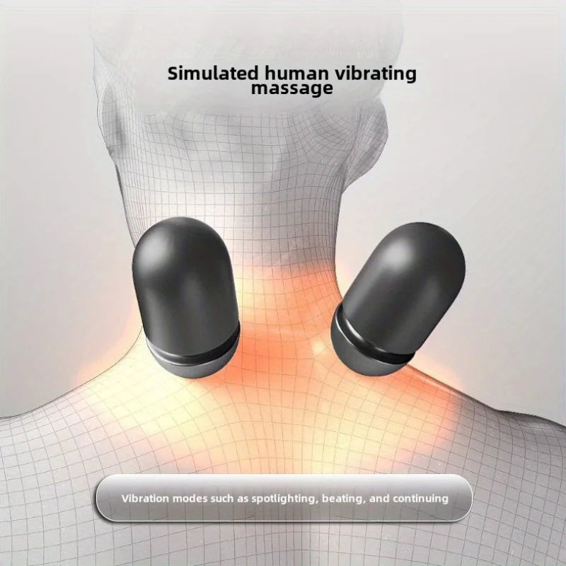 Neck Massage Pillow with Vibration Heating - Portable Lithium Battery Relaxer - ZOOMNSTORE