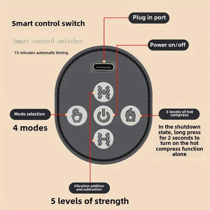 Neck Massage Pillow with Vibration Heating - Portable Lithium Battery Relaxer - ZOOMNSTORE