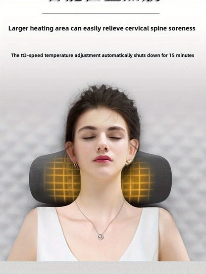 Neck Massage Pillow with Vibration Heating - Portable Lithium Battery Relaxer - ZOOMNSTORE