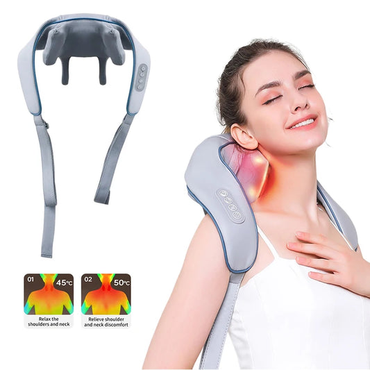 Neck Shoulder Massager – Multi-Mode Deep Tissue Shiatsu Kneading Device - ZOOMNSTORE