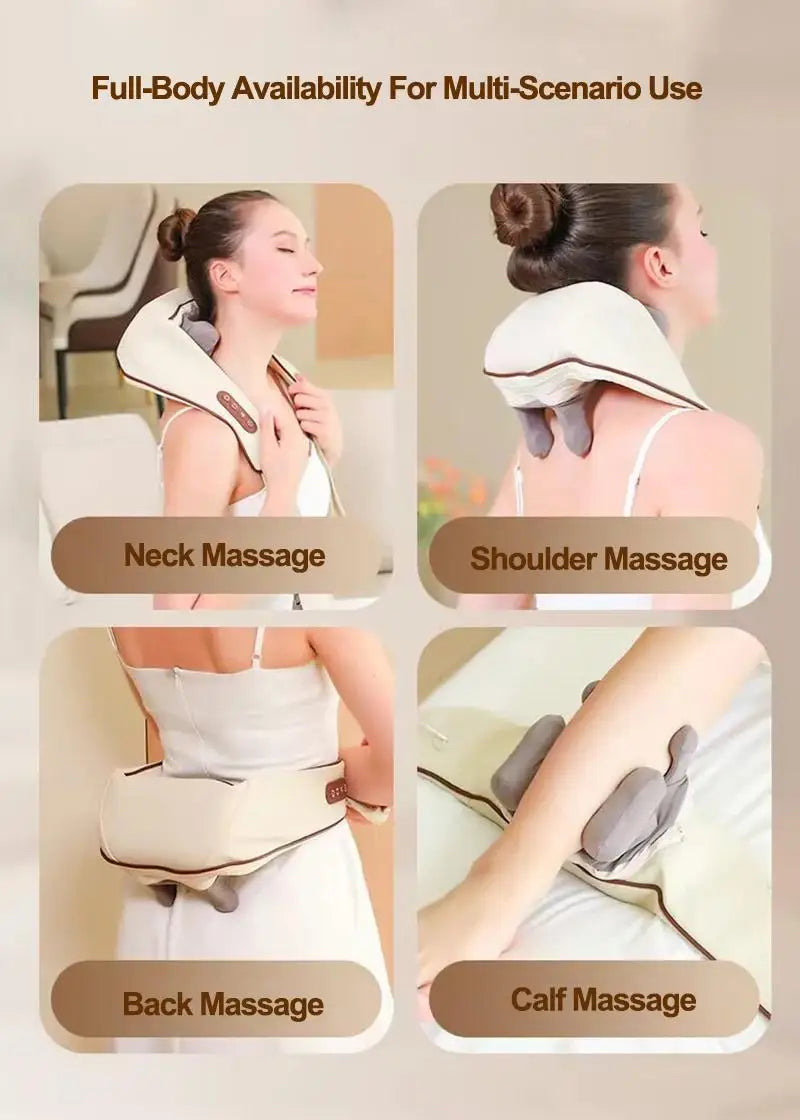 Neck Shoulder Massager – Multi-Mode Deep Tissue Shiatsu Kneading Device - ZOOMNSTORE