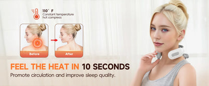 Neck Shoulder Massager – Portable Wireless Heating Device with 4 Massage Pads & 6 Modes - ZOOMNSTORE