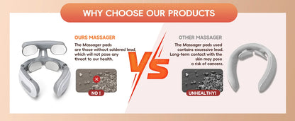 Neck Shoulder Massager – Portable Wireless Heating Device with 4 Massage Pads & 6 Modes - ZOOMNSTORE