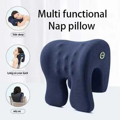 Memory Foam Neck Pillow - Orthopedic Neck Support | Office Rest & Travel Cushion - ZOOMNSTORE