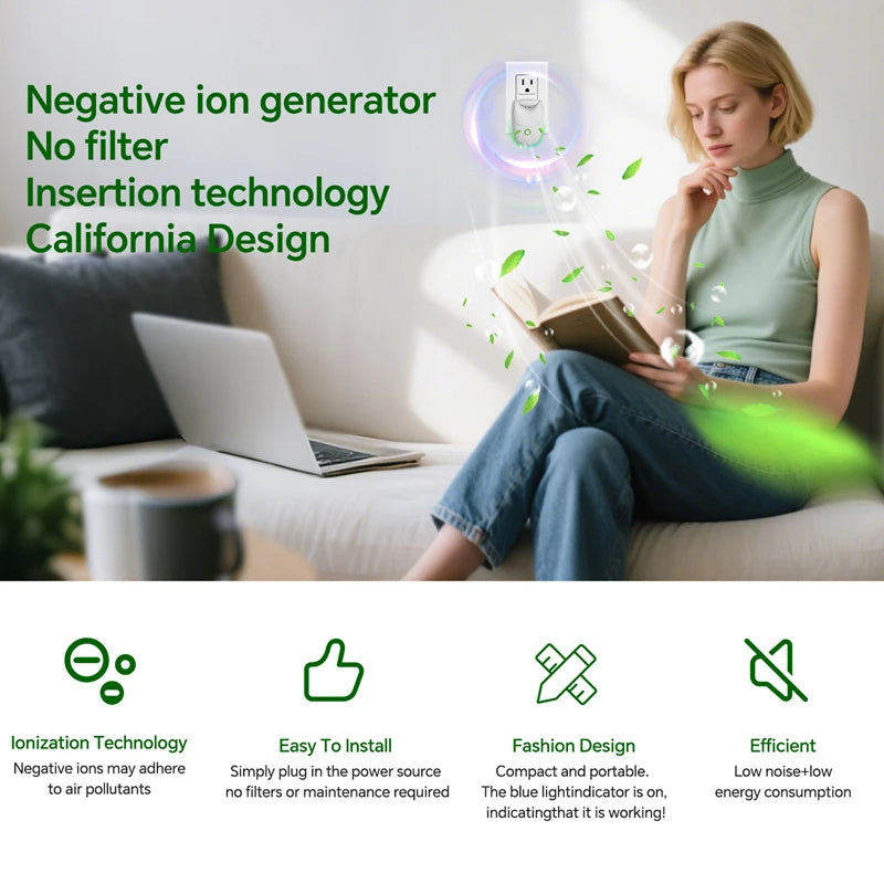 Xiaomi Compact USB Air Purifier - Negative Ion Odor  Smoke Eliminator for Rooms - ZOOMNSTORE