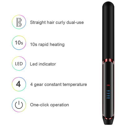 Negative Ion Hair Straightener - Ceramic Fast Heating Flat Iron with Adjustable Temperature - ZOOMNSTORE