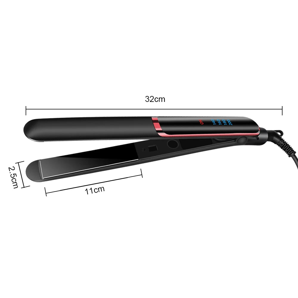 Negative Ion Hair Straightener - Ceramic Fast Heating Flat Iron with Adjustable Temperature - ZOOMNSTORE