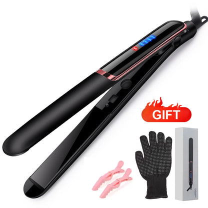 Negative Ion Hair Straightener - Ceramic Fast Heating Flat Iron with Adjustable Temperature - ZOOMNSTORE