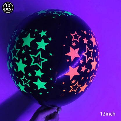 Neon Glow Birthday Party Supplies - Disposable Plates Napkins  Cups for Kids - ZOOMNSTORE