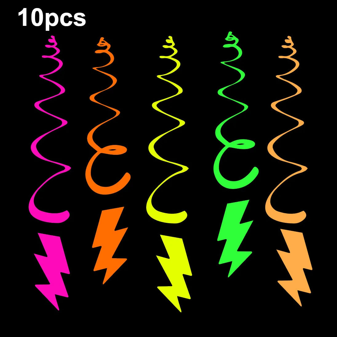 Neon Glow Birthday Party Supplies - Disposable Plates Napkins  Cups for Kids - ZOOMNSTORE