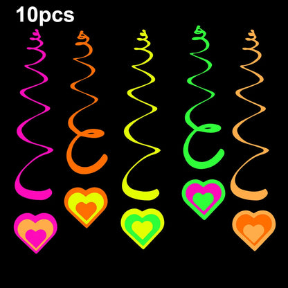 Neon Glow Birthday Party Supplies - Disposable Plates Napkins  Cups for Kids - ZOOMNSTORE