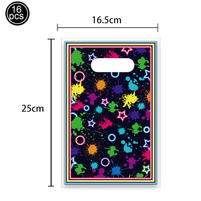 Neon Glow Birthday Party Supplies - Disposable Plates Napkins  Cups for Kids - ZOOMNSTORE