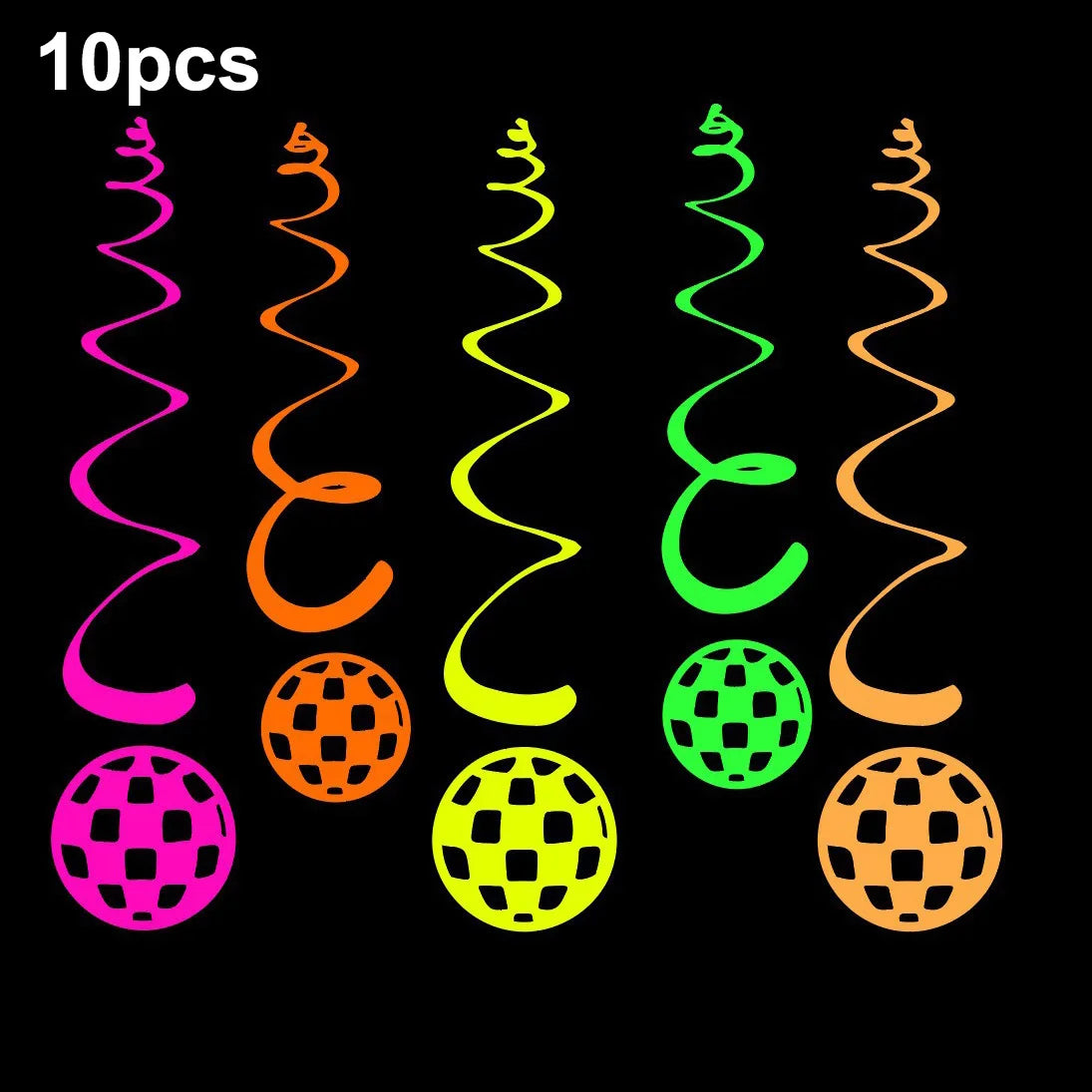 Neon Glow Birthday Party Supplies - Disposable Plates Napkins  Cups for Kids - ZOOMNSTORE